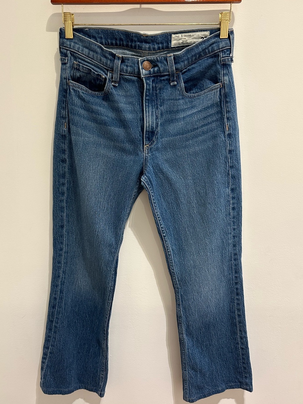 * New* rag & bone Women's Mid Blue Boot-Cut Jeans 27